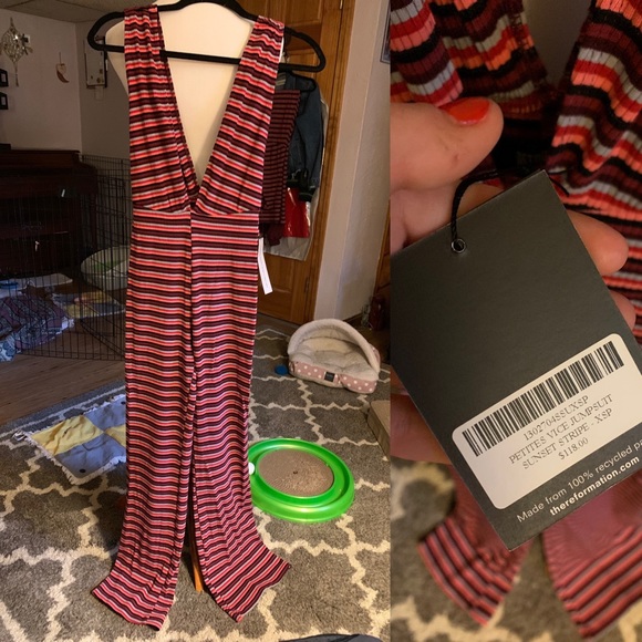 Reformation • Petites Vice Jumpsuit Sunset Stripe - Picture 2 of 3